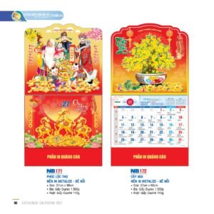 Lịch Treo Tường Lò Xo 2027 NB Mẫu NB172 (37 x 68cm) Cung Cấp Lịch Tết Doanh Nghiệp TP.HCM in logo doanh nghiệp quà tặng Tết tại Quà Tặng Miền Nam