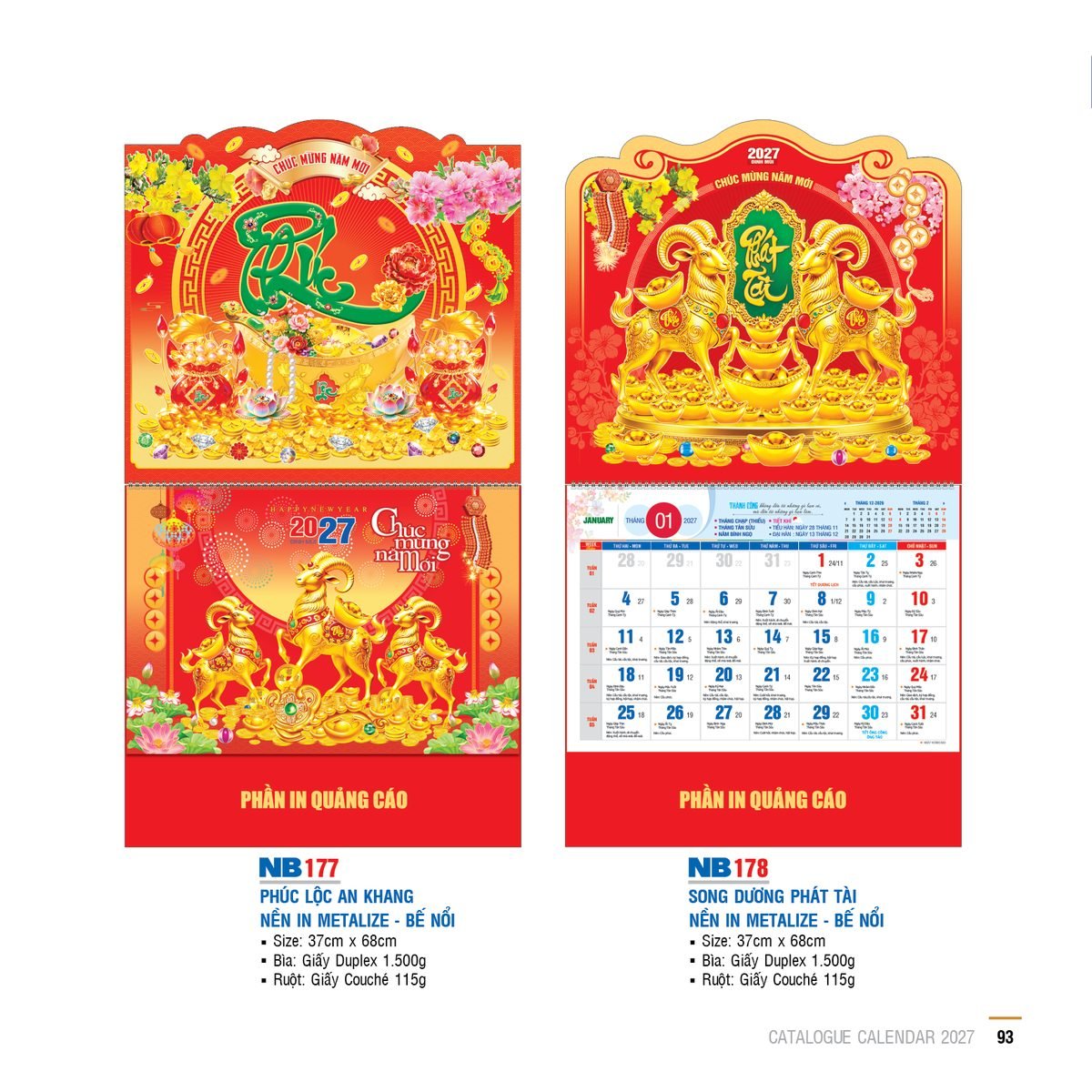 Lịch Bìa Treo 2027 NB Mẫu NB178 (29 x 41 cm) Cung Cấp Lịch Tết Doanh Nghiệp TP.HCM Lịch Bìa Treo 2027 NB Mẫu NB178 (29 x 41 cm) Cung Cấp Lịch Tết Doanh Nghiệp TP.HCM in logo doanh nghiệp quà tặng Tết tại Quà Tặng Miền Nam