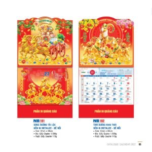 Lịch Bìa Treo 2027 NB Mẫu NB182 (29 x 41 cm) Cung Cấp Lịch Tết Doanh Nghiệp TP.HCM in logo doanh nghiệp quà tặng Tết tại Quà Tặng Miền Nam
