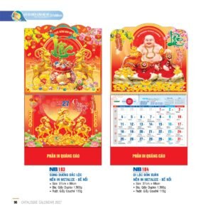 Lịch Treo Tường Lò Xo 2027 NB Mẫu NB184 (37 x 68cm) Cung Cấp Lịch Tết Doanh Nghiệp TP.HCM in logo doanh nghiệp quà tặng Tết tại Quà Tặng Miền Nam