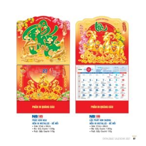 Lịch Bìa Treo 2027 NB Mẫu NB186 (29 x 41 cm) Cung Cấp Lịch Tết Doanh Nghiệp TP.HCM in logo doanh nghiệp quà tặng Tết tại Quà Tặng Miền Nam