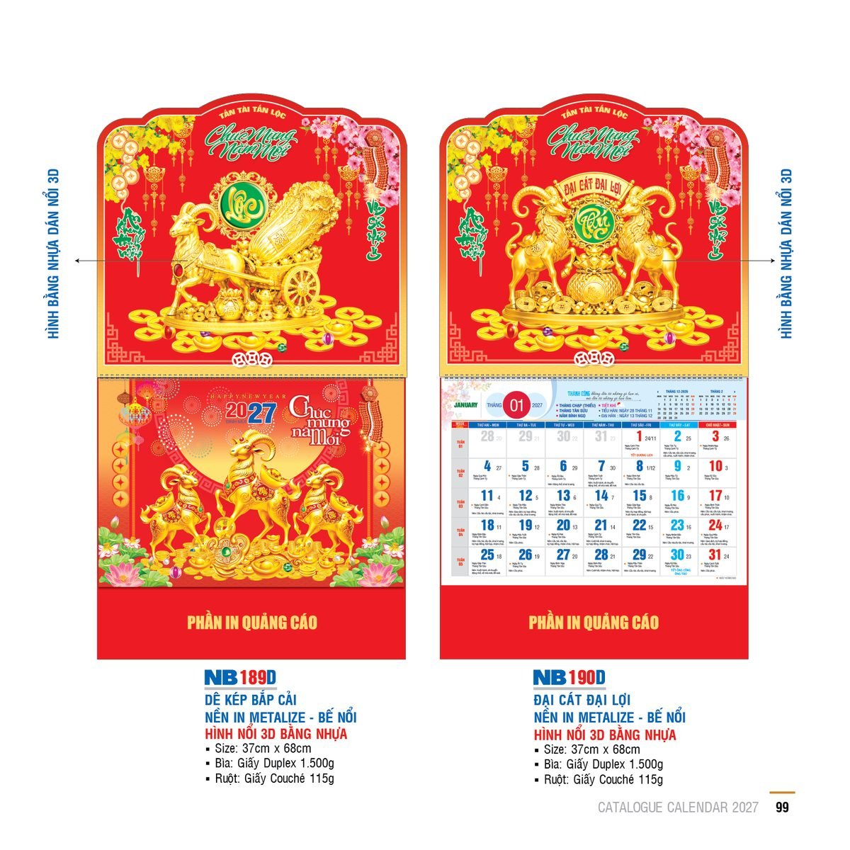 Lịch Bìa Treo 2027 NB Mẫu NB189D (29 x 41 cm) Cung Cấp Lịch Tết Doanh Nghiệp TP.HCM Lịch Bìa Treo 2027 NB Mẫu NB189D (29 x 41 cm) Cung Cấp Lịch Tết Doanh Nghiệp TP.HCM in logo doanh nghiệp quà tặng Tết tại Quà Tặng Miền Nam