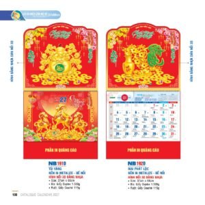 Lịch Treo Tường Lò Xo 2027 NB Mẫu NB191D (37 x 68cm) Cung Cấp Lịch Tết Doanh Nghiệp TP.HCM in logo doanh nghiệp quà tặng Tết tại Quà Tặng Miền Nam