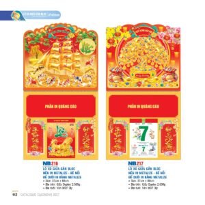 Lịch Treo Tường Lò Xo 2027 NB Mẫu NB216 (37 x 68cm) Cung Cấp Lịch Tết Doanh Nghiệp TP.HCM in logo doanh nghiệp quà tặng Tết tại Quà Tặng Miền Nam