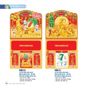 Lịch Treo Tường Lò Xo 2027 NB Mẫu NB221 (37 x 68cm) Cung Cấp Lịch Tết Doanh Nghiệp TP.HCM in logo doanh nghiệp quà tặng Tết tại Quà Tặng Miền Nam