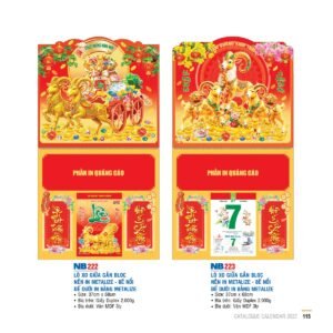 Lịch Treo Tường Lò Xo 2027 NB Mẫu NB223 (40 x 60 cm) Cung Cấp Lịch Tết Doanh Nghiệp TP.HCM in logo doanh nghiệp quà tặng Tết tại Quà Tặng Miền Nam