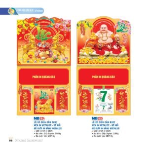 Lịch Treo Tường Lò Xo 2027 NB Mẫu NB224 (37 x 68cm) Cung Cấp Lịch Tết Doanh Nghiệp TP.HCM in logo doanh nghiệp quà tặng Tết tại Quà Tặng Miền Nam