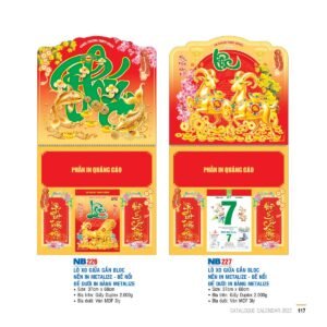 Lịch Treo Tường Lò Xo 2027 NB Mẫu NB227 (40 x 60 cm) Cung Cấp Lịch Tết Doanh Nghiệp TP.HCM in logo doanh nghiệp quà tặng Tết tại Quà Tặng Miền Nam