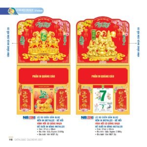 Lịch Treo Tường Lò Xo 2027 NB Mẫu NB228D (37 x 68cm) Cung Cấp Lịch Tết Doanh Nghiệp TP.HCM in logo doanh nghiệp quà tặng Tết tại Quà Tặng Miền Nam