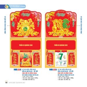 Lịch Treo Tường Lò Xo 2027 NB Mẫu NB233D (37 x 68cm) Cung Cấp Lịch Tết Doanh Nghiệp TP.HCM in logo doanh nghiệp quà tặng Tết tại Quà Tặng Miền Nam