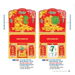Lịch Treo Tường Lò Xo 2027 NB Mẫu NB239D (40 x 60 cm) Cung Cấp Lịch Tết Doanh Nghiệp TP.HCM in logo doanh nghiệp quà tặng Tết tại Quà Tặng Miền Nam