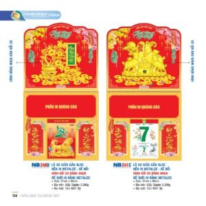 Lịch Treo Tường Lò Xo 2027 NB Mẫu NB240D (37 x 68cm) Cung Cấp Lịch Tết Doanh Nghiệp TP.HCM in logo doanh nghiệp quà tặng Tết tại Quà Tặng Miền Nam
