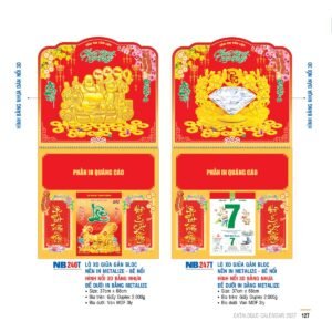 Lịch Treo Tường Lò Xo 2027 NB Mẫu NB246T (40 x 60 cm) Cung Cấp Lịch Tết Doanh Nghiệp TP.HCM in logo doanh nghiệp quà tặng Tết tại Quà Tặng Miền Nam