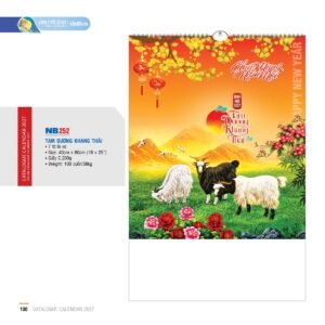Lịch Treo Tường Lò Xo 2027 NB Mẫu NB252 (16 x 25 cm) Cung Cấp Lịch Tết Doanh Nghiệp TP.HCM in logo doanh nghiệp quà tặng Tết tại Quà Tặng Miền Nam