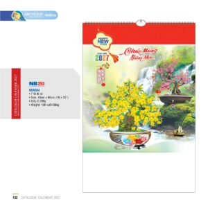Lịch Treo Tường Lò Xo 2027 NB Mẫu NB253 (16 x 25 cm) Cung Cấp Lịch Tết Doanh Nghiệp TP.HCM in logo doanh nghiệp quà tặng Tết tại Quà Tặng Miền Nam
