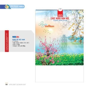 Lịch Treo Tường Lò Xo 2027 NB Mẫu NB254 (40 x 60 cm) Cung Cấp Lịch Tết Doanh Nghiệp TP.HCM in logo doanh nghiệp quà tặng Tết tại Quà Tặng Miền Nam