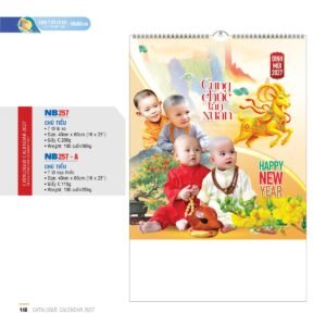 Lịch Treo Tường Lò Xo 2027 NB Mẫu NB257A (40 x 60cm) Cung Cấp Lịch Tết Doanh Nghiệp TP.HCM in logo doanh nghiệp quà tặng Tết tại Quà Tặng Miền Nam