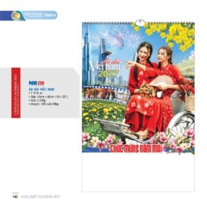 Lịch Treo Tường Lò Xo 2027 NB Mẫu NB258 (16 x 25 cm) Cung Cấp Lịch Tết Doanh Nghiệp TP.HCM in logo doanh nghiệp quà tặng Tết tại Quà Tặng Miền Nam