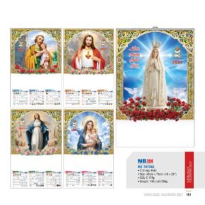 Lịch Treo Tường Nẹp Thiếc 2027 NB Mẫu NB266 (18 x 28 cm) Cung Cấp Lịch Tết Doanh Nghiệp TP.HCM in logo doanh nghiệp quà tặng Tết tại Quà Tặng Miền Nam