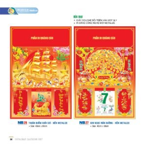 Lịch Bìa Treo 2027 NB Mẫu NB27 (40 x 60cm) Cung Cấp Lịch Tết Doanh Nghiệp TP.HCM in logo doanh nghiệp quà tặng Tết tại Quà Tặng Miền Nam