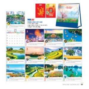Lịch Bloc 2027 NB Mẫu NB303 (31 x 15 cm) Cung Cấp Lịch Tết Doanh Nghiệp TP.HCM in logo doanh nghiệp quà tặng Tết tại Quà Tặng Miền Nam
