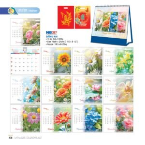 Lịch Bloc 2027 NB Mẫu NB317 (13  x  10 cm) Cung Cấp Lịch Tết Doanh Nghiệp TP.HCM in logo doanh nghiệp quà tặng Tết tại Quà Tặng Miền Nam