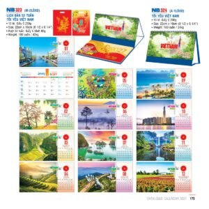 Lịch Để Bàn 2027 NB Mẫu NB324 (027  x  02 cm) Cung Cấp Lịch Tết Doanh Nghiệp TP.HCM in logo doanh nghiệp quà tặng Tết tại Quà Tặng Miền Nam