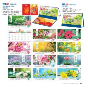 Lịch Để Bàn 2027 NB Mẫu NB332 (16 x 24 cm) Cung Cấp Lịch Tết Doanh Nghiệp TP.HCM in logo doanh nghiệp quà tặng Tết tại Quà Tặng Miền Nam