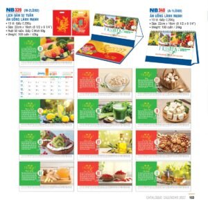 Lịch Để Bàn 2027 NB Mẫu NB340 (16 x 24 cm) Cung Cấp Lịch Tết Doanh Nghiệp TP.HCM in logo doanh nghiệp quà tặng Tết tại Quà Tặng Miền Nam