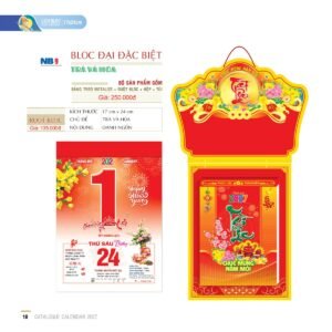 Lịch Bloc Đại Đặc Biệt 2027 NB Mẫu NB9 (17 x 24cm) Cung Cấp Lịch Tết Doanh Nghiệp TP.HCM in logo doanh nghiệp quà tặng Tết tại Quà Tặng Miền Nam