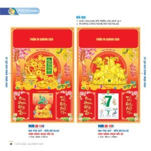 Lịch Bìa Treo 2027 NB Mẫu NB-ND3D15C (40 x 60cm) Cung Cấp Lịch Tết Doanh Nghiệp TP.HCM