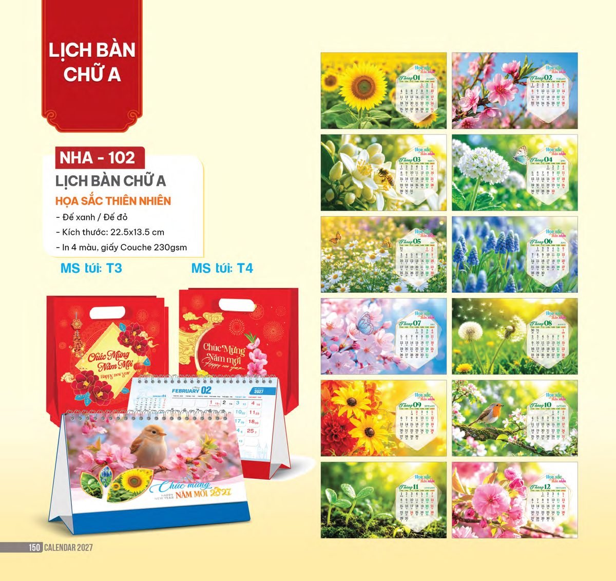 Lịch Bàn Chữ A 2027 NHA Mẫu NHA102 (17 x 19 cm) Cung Cấp Lịch Tết Doanh Nghiệp TP.HCM Lịch Bàn Chữ A 2027 NHA Mẫu NHA102 (17 x 19 cm) Cung Cấp Lịch Tết Doanh Nghiệp TP.HCM in logo doanh nghiệp quà tặng Tết tại Quà Tặng Miền Nam