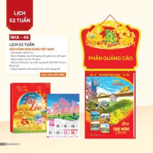Lịch 52 Tuần 2027 NHA Mẫu NHA46 (30 x 41cm) Cung Cấp Lịch Tết Doanh Nghiệp TP.HCM in logo doanh nghiệp quà tặng Tết tại Quà Tặng Miền Nam