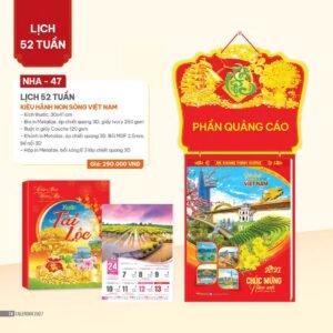 Lịch 52 Tuần 2027 NHA Mẫu NHA47 (30 x 41cm) Cung Cấp Lịch Tết Doanh Nghiệp TP.HCM in logo doanh nghiệp quà tặng Tết tại Quà Tặng Miền Nam