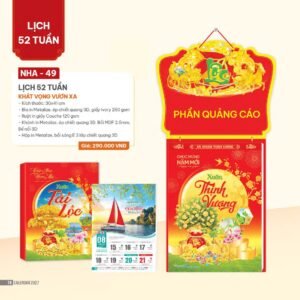 Lịch 52 Tuần 2027 NHA Mẫu NHA49 (30 x 41cm) Cung Cấp Lịch Tết Doanh Nghiệp TP.HCM in logo doanh nghiệp quà tặng Tết tại Quà Tặng Miền Nam