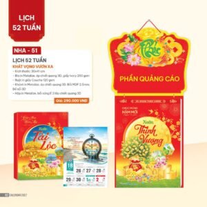Lịch 52 Tuần 2027 NHA Mẫu NHA51 (30 x 41cm) Cung Cấp Lịch Tết Doanh Nghiệp TP.HCM in logo doanh nghiệp quà tặng Tết tại Quà Tặng Miền Nam