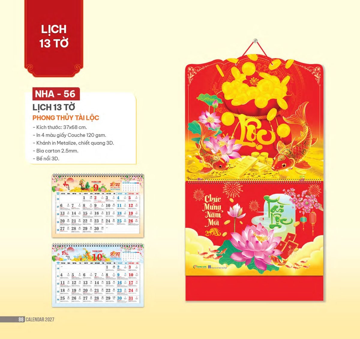 Lịch Bìa Treo 2027 NHA Mẫu NHA56 (37 x 68cm) Cung Cấp Lịch Tết Doanh Nghiệp TP.HCM Lịch Bìa Treo 2027 NHA Mẫu NHA56 (37 x 68cm) Cung Cấp Lịch Tết Doanh Nghiệp TP.HCM in logo doanh nghiệp quà tặng Tết tại Quà Tặng Miền Nam