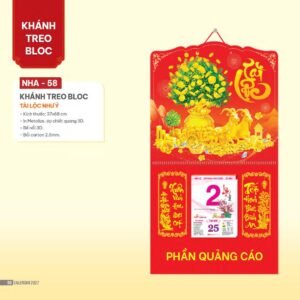 Lịch Bloc 2027 NHA Mẫu NHA58 (37 x 68cm) Cung Cấp Lịch Tết Doanh Nghiệp TP.HCM in logo doanh nghiệp quà tặng Tết tại Quà Tặng Miền Nam