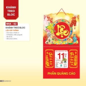 Lịch Bloc 2027 NHA Mẫu NHA62 (37 x 68cm) Cung Cấp Lịch Tết Doanh Nghiệp TP.HCM in logo doanh nghiệp quà tặng Tết tại Quà Tặng Miền Nam