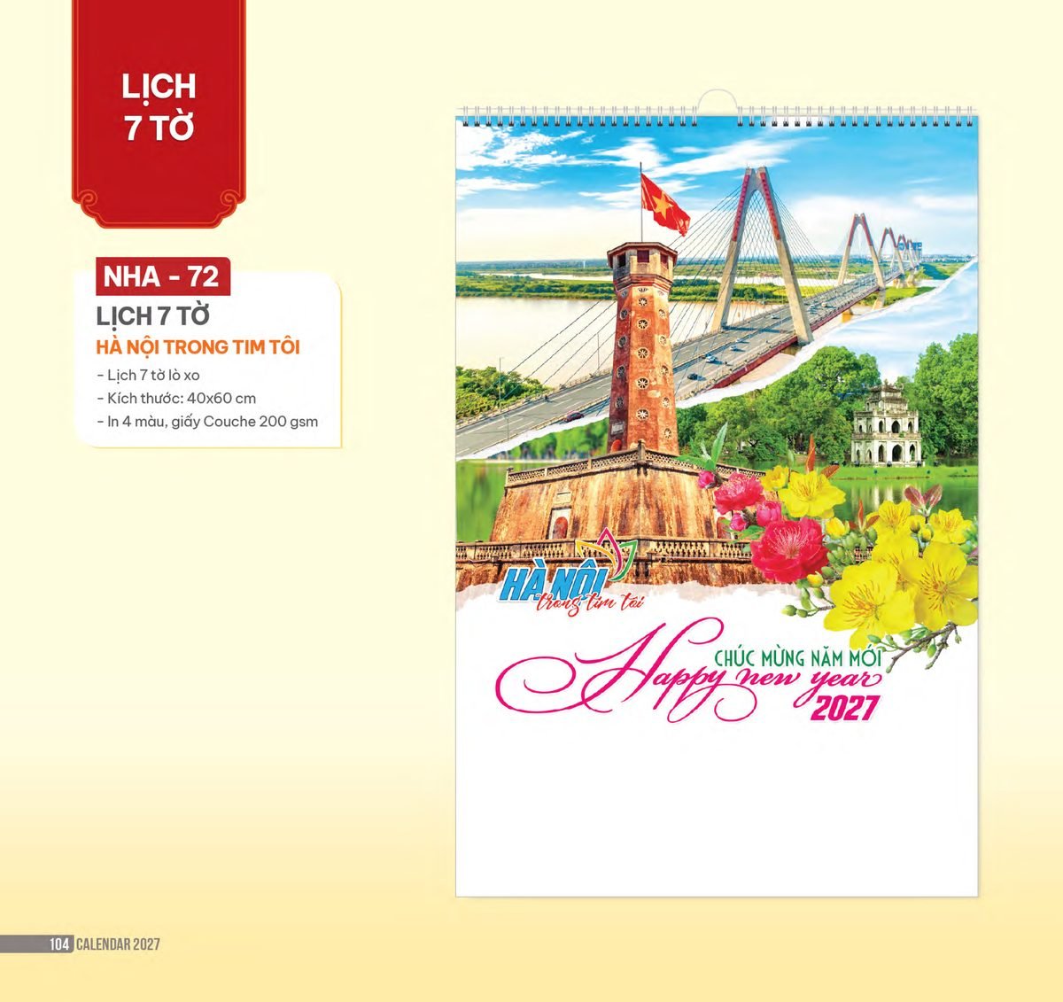 Lịch Treo Tường Lò Xo 2027 NHA Mẫu NHA72 (40 x 60cm) Cung Cấp Lịch Tết Doanh Nghiệp TP.HCM Lịch Treo Tường Lò Xo 2027 NHA Mẫu NHA72 (40 x 60cm) Cung Cấp Lịch Tết Doanh Nghiệp TP.HCM in logo doanh nghiệp quà tặng Tết tại Quà Tặng Miền Nam
