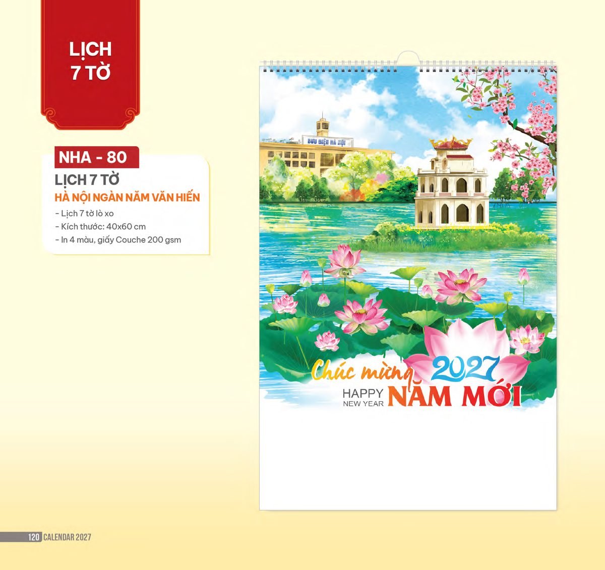 Lịch Treo Tường Lò Xo 2027 NHA Mẫu NHA80 (40 x 60cm) Cung Cấp Lịch Tết Doanh Nghiệp TP.HCM Lịch Treo Tường Lò Xo 2027 NHA Mẫu NHA80 (40 x 60cm) Cung Cấp Lịch Tết Doanh Nghiệp TP.HCM in logo doanh nghiệp quà tặng Tết tại Quà Tặng Miền Nam