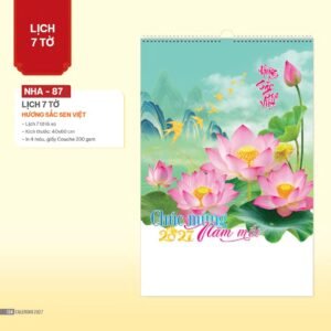 Lịch Treo Tường Lò Xo 2027 NHA Mẫu NHA87 (40 x 60cm) Cung Cấp Lịch Tết Doanh Nghiệp TP.HCM in logo doanh nghiệp quà tặng Tết tại Quà Tặng Miền Nam