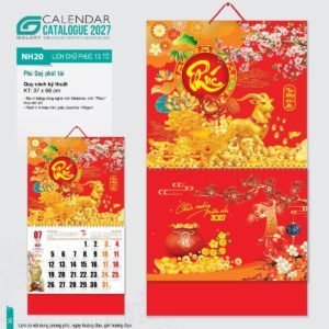 Lịch Bìa Treo 2027 NH Mẫu NH2021 (37 x 68cm) Cung Cấp Lịch Tết Doanh Nghiệp TP.HCM in logo doanh nghiệp quà tặng Tết tại Quà Tặng Miền Nam