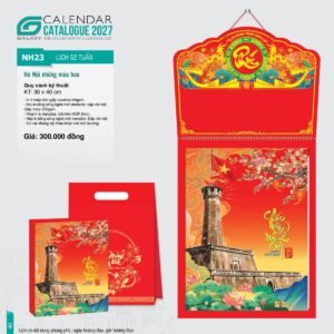 Lịch 52 Tuần 2027 NH Mẫu NH23 (30 x 40cm) Cung Cấp Lịch Tết Doanh Nghiệp TP.HCM in logo doanh nghiệp quà tặng Tết tại Quà Tặng Miền Nam