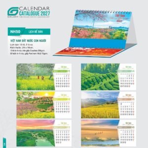 Lịch Để Bàn 2027 NH Mẫu NH5051 (24 x 16cm) Cung Cấp Lịch Tết Doanh Nghiệp TP.HCM in logo doanh nghiệp quà tặng Tết tại Quà Tặng Miền Nam
