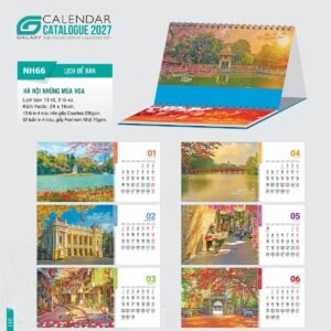 Lịch Để Bàn 2027 NH Mẫu NH66 (24 x 16cm) Cung Cấp Lịch Tết Doanh Nghiệp TP.HCM in logo doanh nghiệp quà tặng Tết tại Quà Tặng Miền Nam