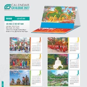 Lịch Để Bàn 2027 NH Mẫu NH6869 (24 x 16cm) Cung Cấp Lịch Tết Doanh Nghiệp TP.HCM in logo doanh nghiệp quà tặng Tết tại Quà Tặng Miền Nam