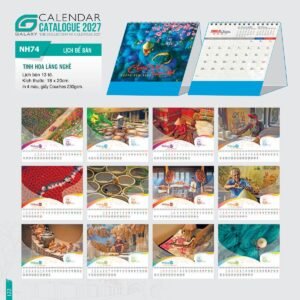 Lịch Để Bàn 2027 NH Mẫu NH74 (18 x 20cm) Cung Cấp Lịch Tết Doanh Nghiệp TP.HCM in logo doanh nghiệp quà tặng Tết tại Quà Tặng Miền Nam