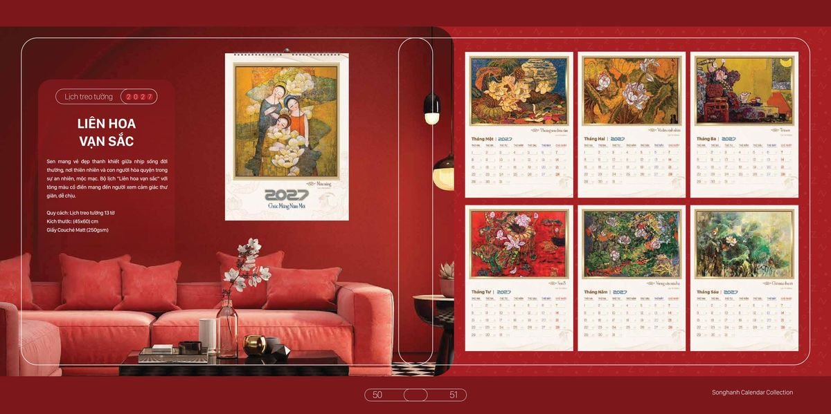 Lịch Bloc Cao Cấp Song Hạnh 2027 SH20 Cung Cấp Lịch Tết Doanh Nghiệp TP.HCM