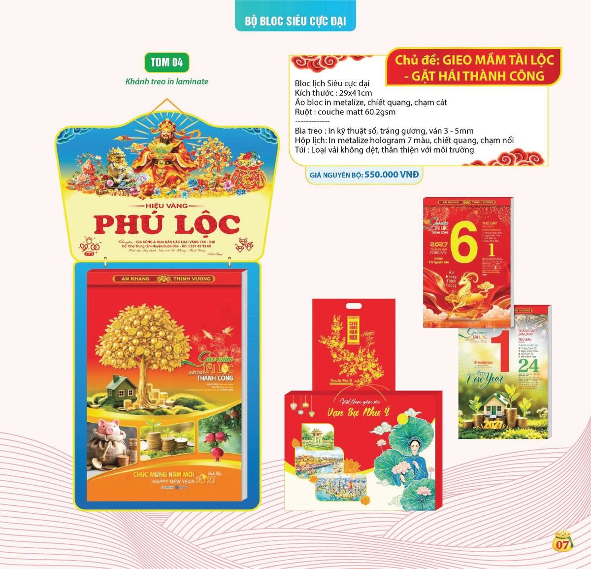Lịch Bloc Siêu Cực Đại 2027 TDM04 Cung Cấp Lịch Tết Doanh Nghiệp TP.HCM